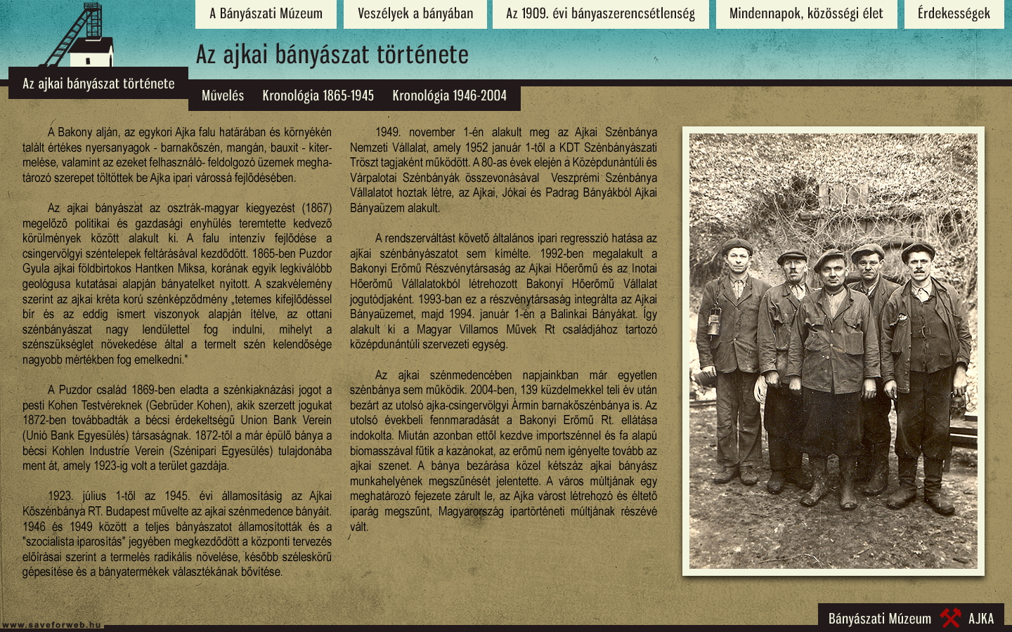 Ajkai bányászat története