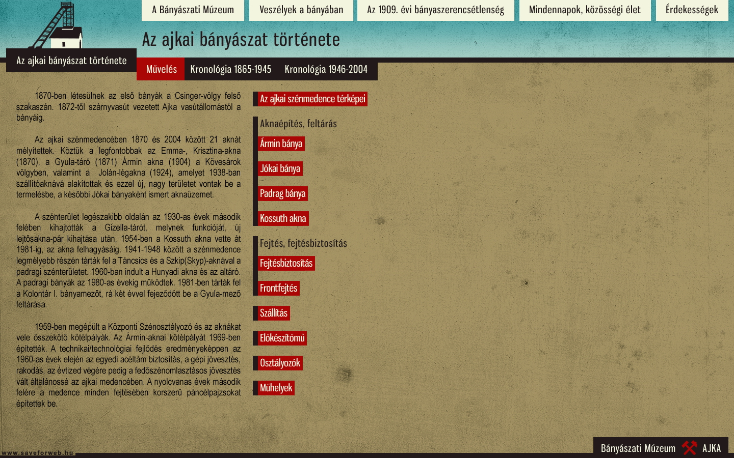 Ajkai bányászat kiegészítő